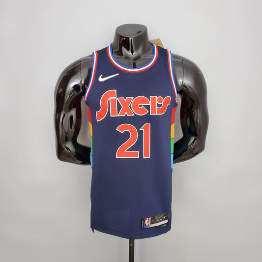 Regata NBA Philadelphia 76ers - Joel Embiid #21 Royal Blue - ResPeita Sports 