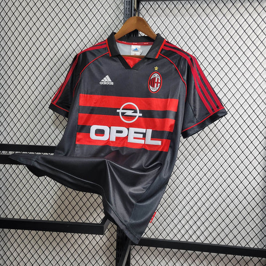CAMISA RETRÔ DO MILAN 98/99 PRETO E VERMELHO
