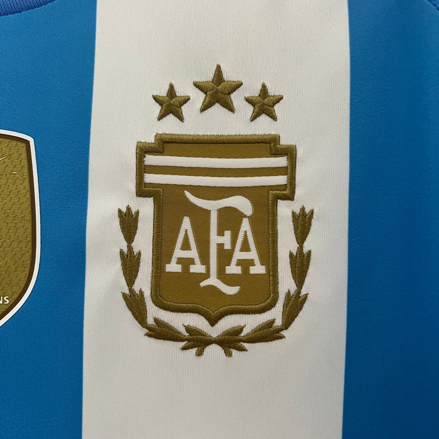 CAMISOLA DA SELEÇÃO DA ARGENTINA 24/25 AZUL E BRANCO