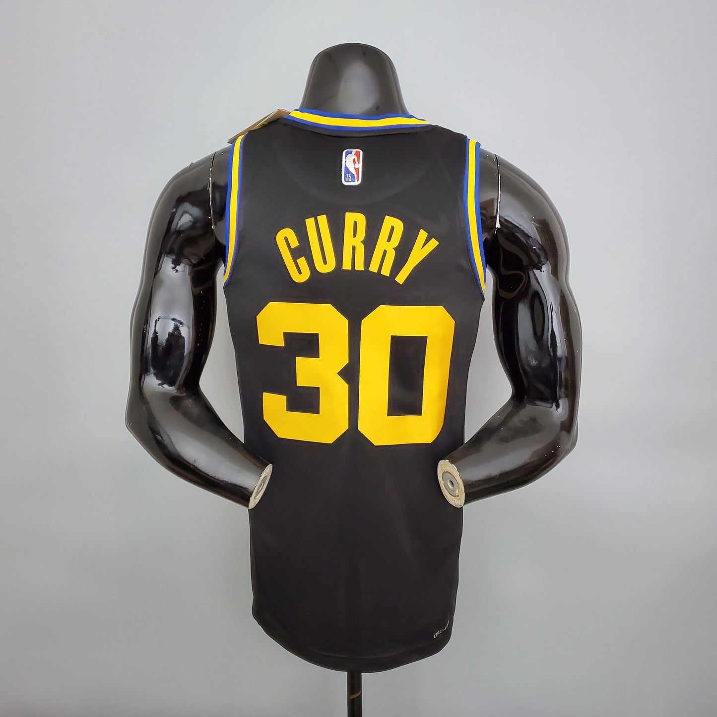 Regata NBA Golden State Warriors - Stephen Curry #30 75th Anniversary Black Edition - ResPeita Sports 