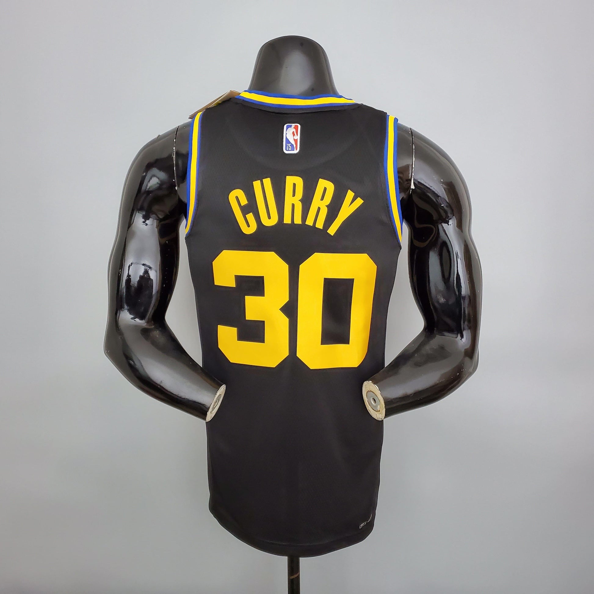 Regata NBA Golden State Warriors - Stephen Curry #30 75th Anniversary Black Edition - ResPeita Sports 